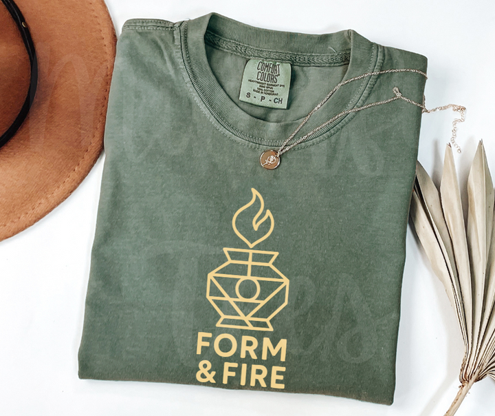 "Form & Fire" Funny Design Pottery Clay Hobby Inspired Unisex heavyweight t-shirt