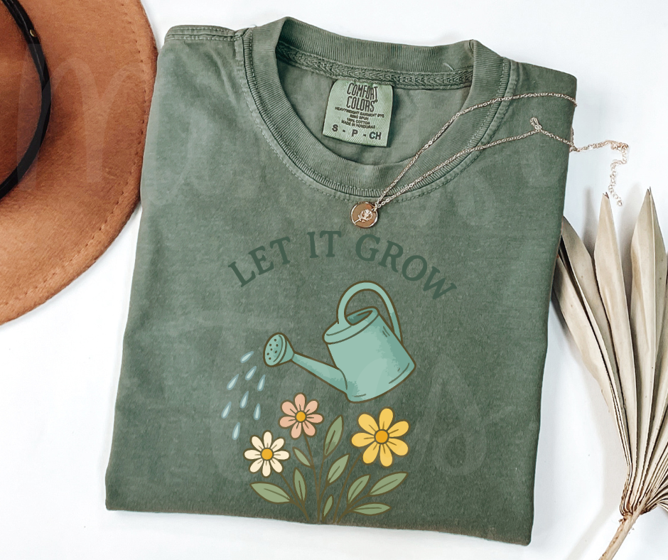 "Let It Grow" Funny Plant Lover Tee Design Unisex heavyweight t-shirt