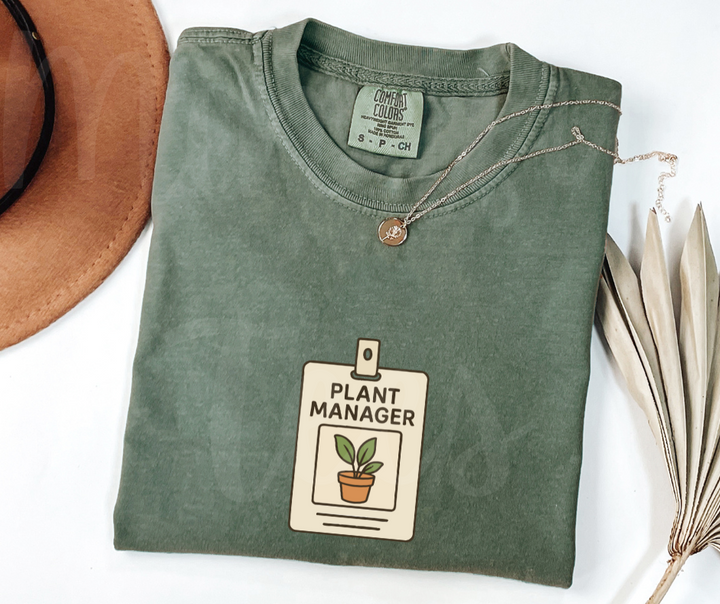 "Plant Manager" Funny Plant Lover Tee Design Unisex heavyweight t-shirt