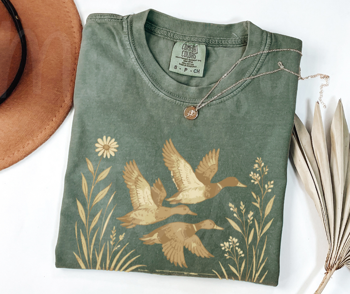 "Ducks" Birdwatching Design Birds and Nature Inspired Unisex heavyweight t-shirt