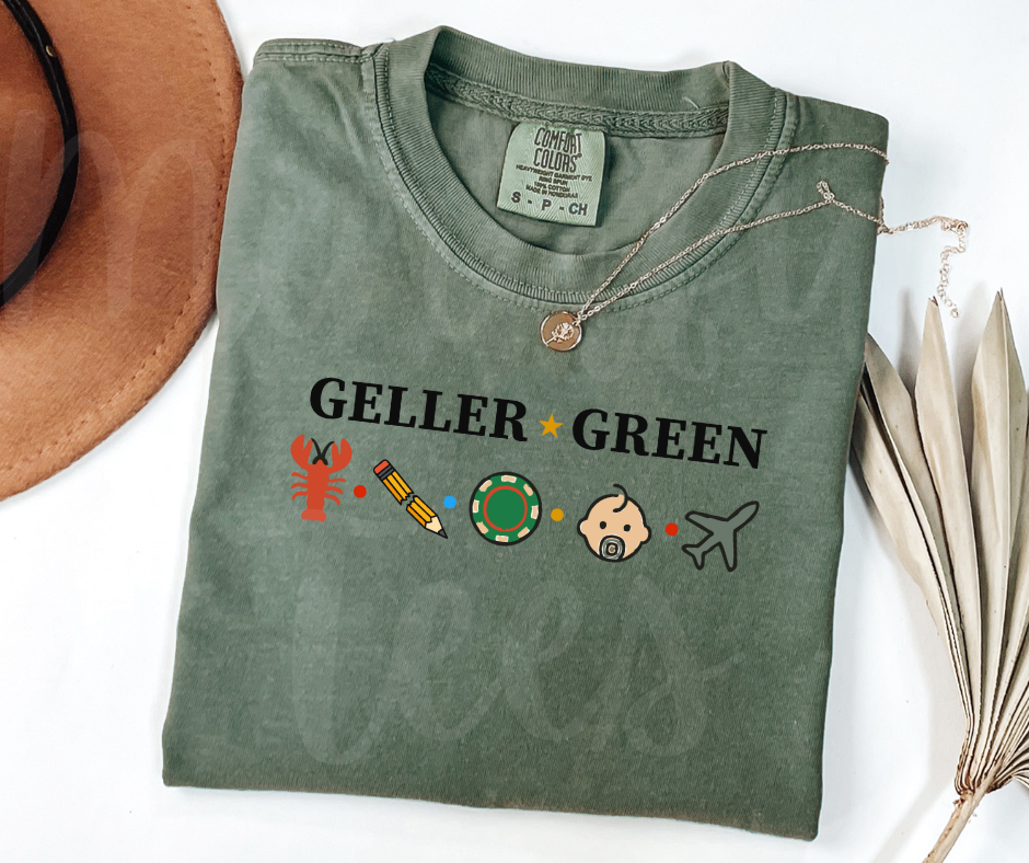 "Geller-Green" Sarcastic Design Friends Inspired Unisex heavyweight t-shirt