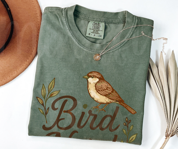 "Bird Nerd" Birdwatching Design Birds and Nature Inspired Unisex heavyweight t-shirt