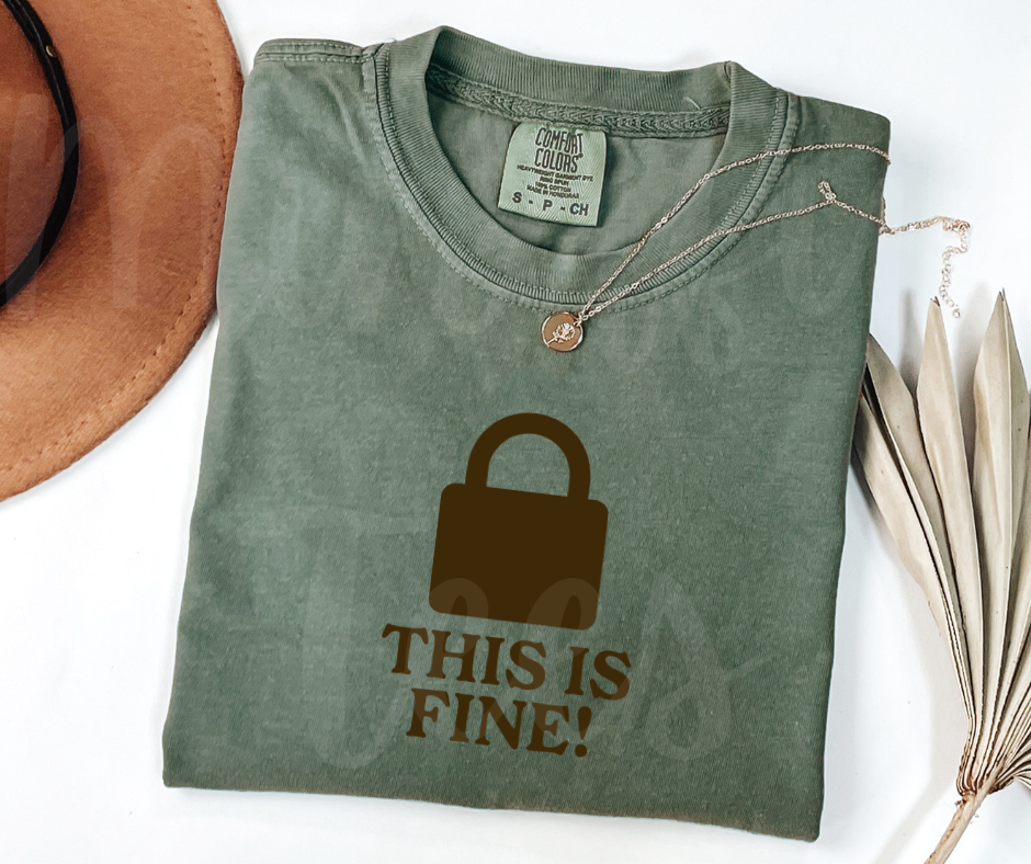 "This Is Fine" Sarcastic Design Unisex heavyweight t-shirt
