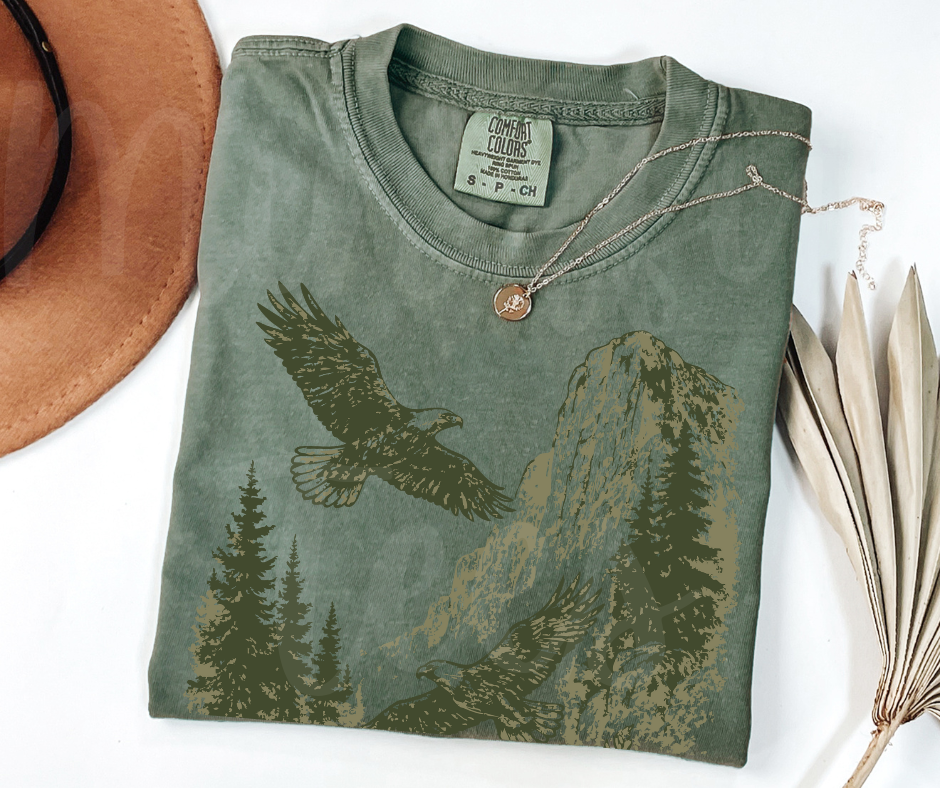 "Eagles" Birdwatching Design Birds and Nature Inspired Unisex heavyweight t-shirt