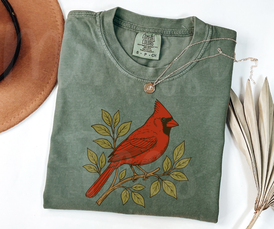 "Northern Cardinal" Birdwatching Design Birds and Nature Inspired Unisex heavyweight t-shirt
