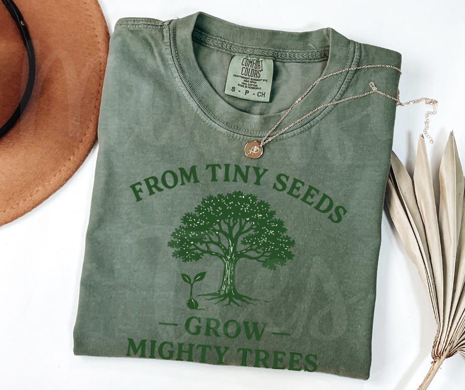 "From Tiny Seeds" Funny Plant Lover Tee Design Unisex heavyweight t-shirt