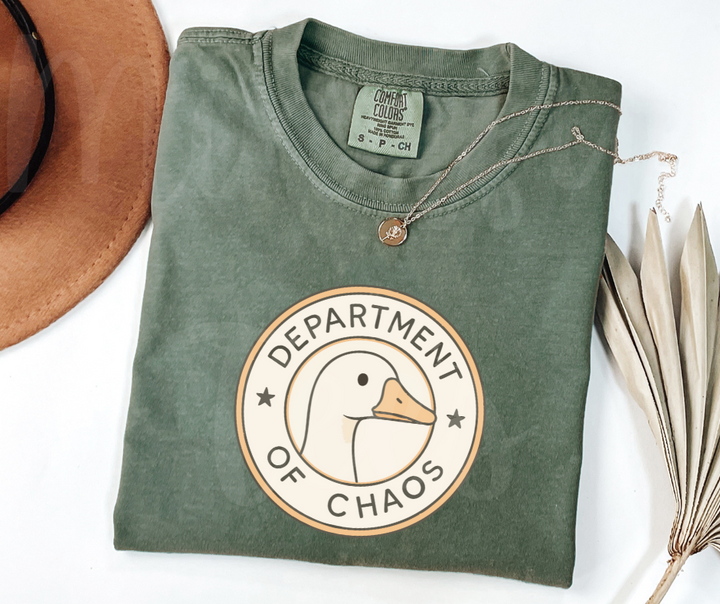 "Department of Chaos" Sarcastic Design Unisex heavyweight t-shirt