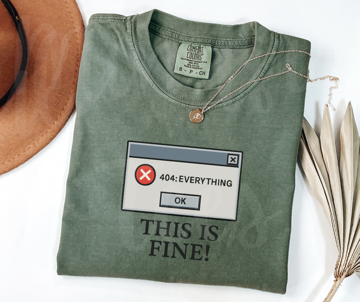 "This Is Fine" Sarcastic Design Unisex heavyweight t-shirt
