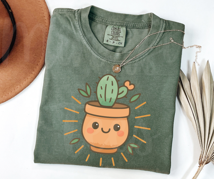 "Cute Cactus" Funny Design Pottery Clay Hobby Inspired Unisex heavyweight t-shirt