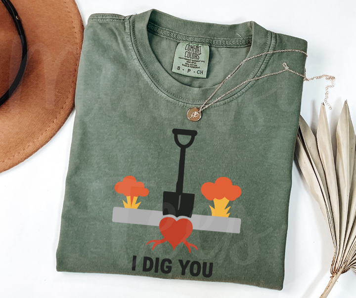 "I Dig You" Funny Plant Lover Tee Design Unisex heavyweight t-shirt