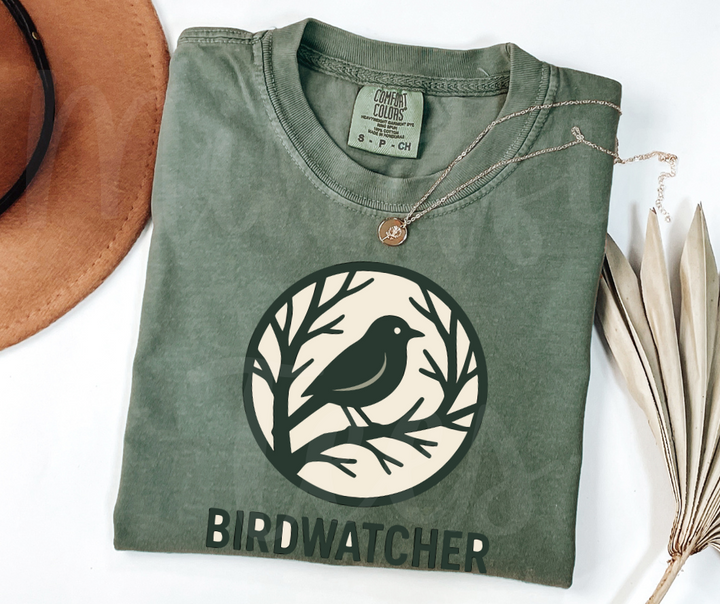 "Birdwatcher" Birdwatching Design Birds and Nature Inspired Unisex heavyweight t-shirt