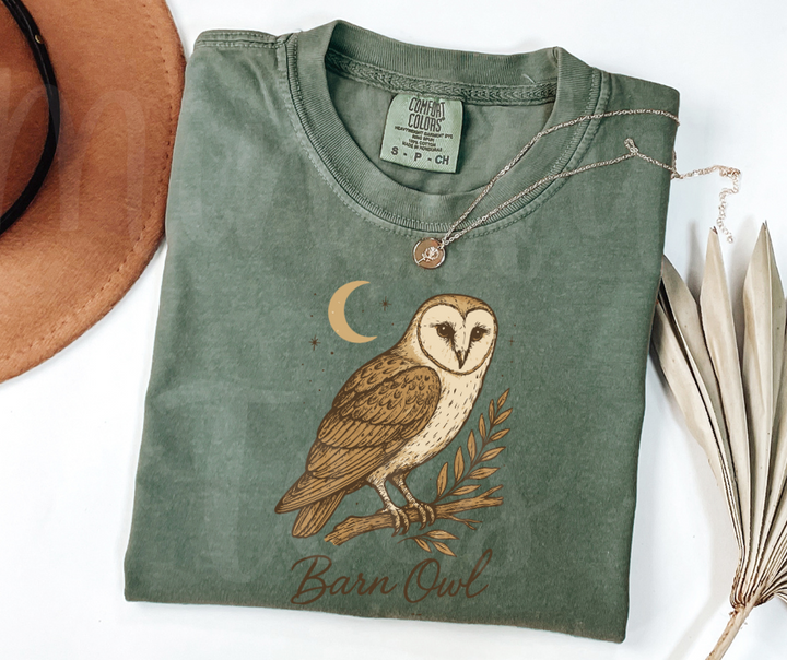 "Barn Owl" Birdwatching Design Birds and Nature Inspired Unisex heavyweight t-shirt