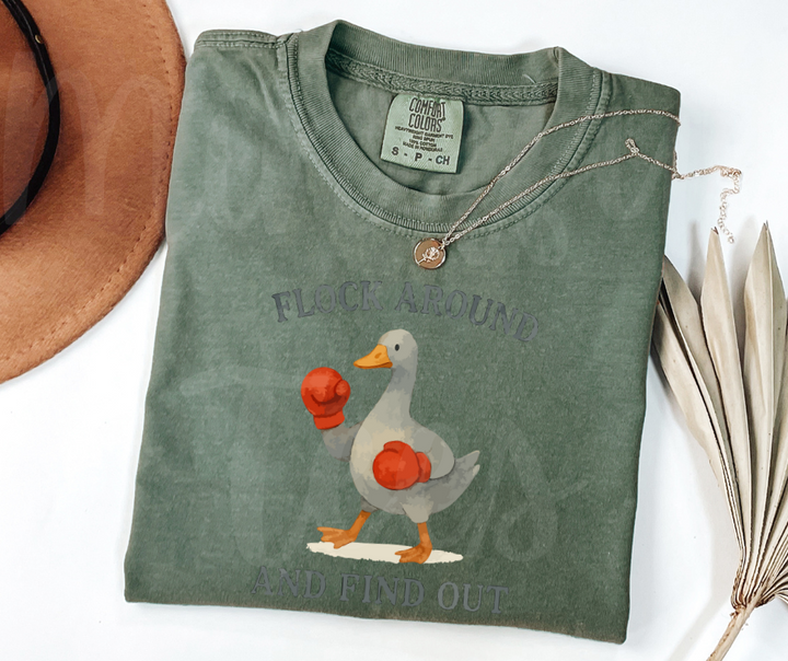 "Flock Around" Sarcastic Design Unisex heavyweight t-shirt