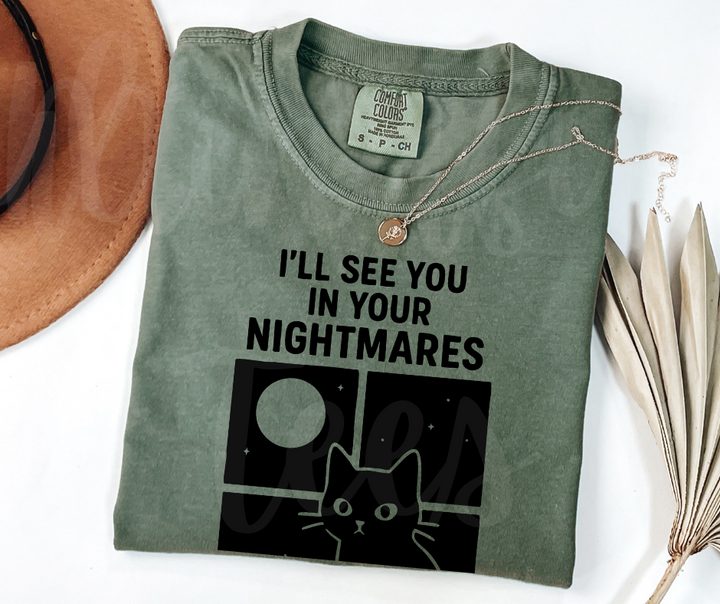 "I'll See You" Sarcastic Cat Design Unisex heavyweight t-shirt