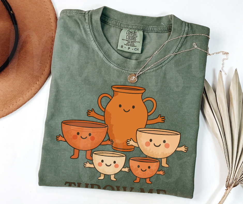 "Throw Me A Hug" Funny Design Pottery Clay Hobby Inspired Unisex heavyweight t-shirt