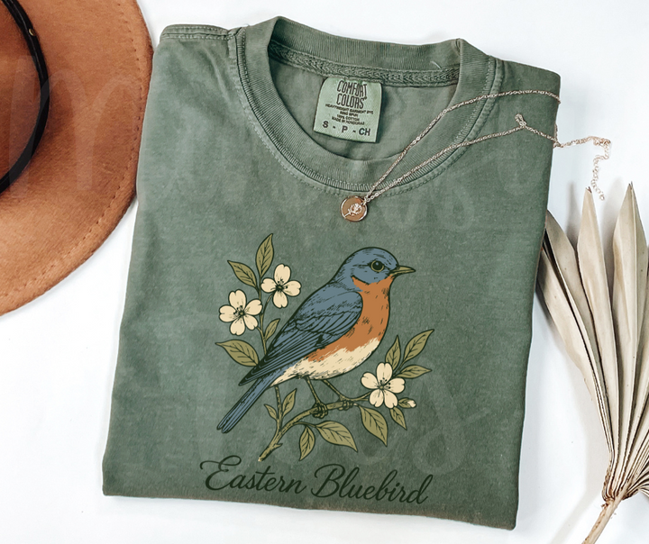 "Eastern Bluebird" Birdwatching Design Birds and Nature Inspired Unisex heavyweight t-shirt