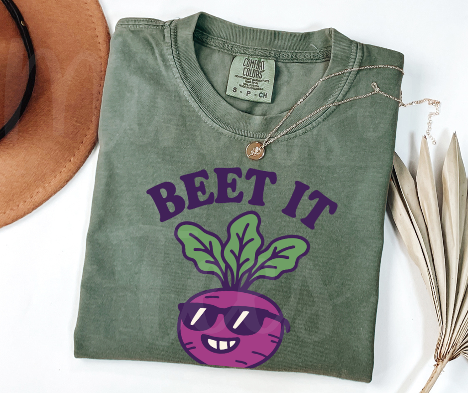 "Beet It" Funny Plant Lover Tee Design Unisex heavyweight t-shirt