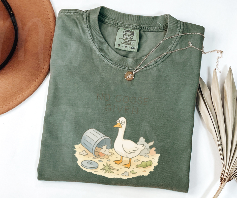 "No Goose Given" Sarcastic Design Unisex heavyweight t-shirt