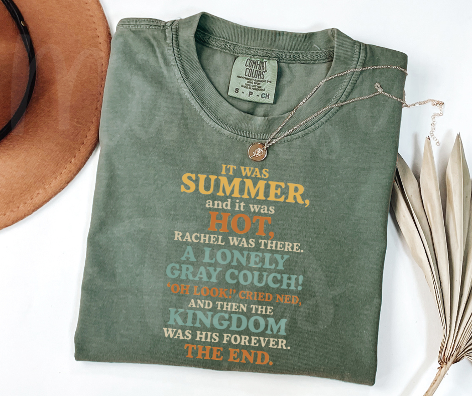 "It Was Summer" Sarcastic Design Friends Inspired Unisex heavyweight t-shirt