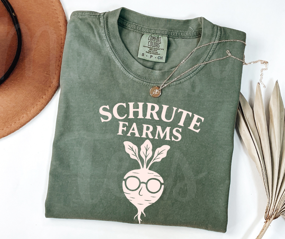 "Schrute Farms" Sarcastic Design The Office Inspired Unisex heavyweight t-shirt