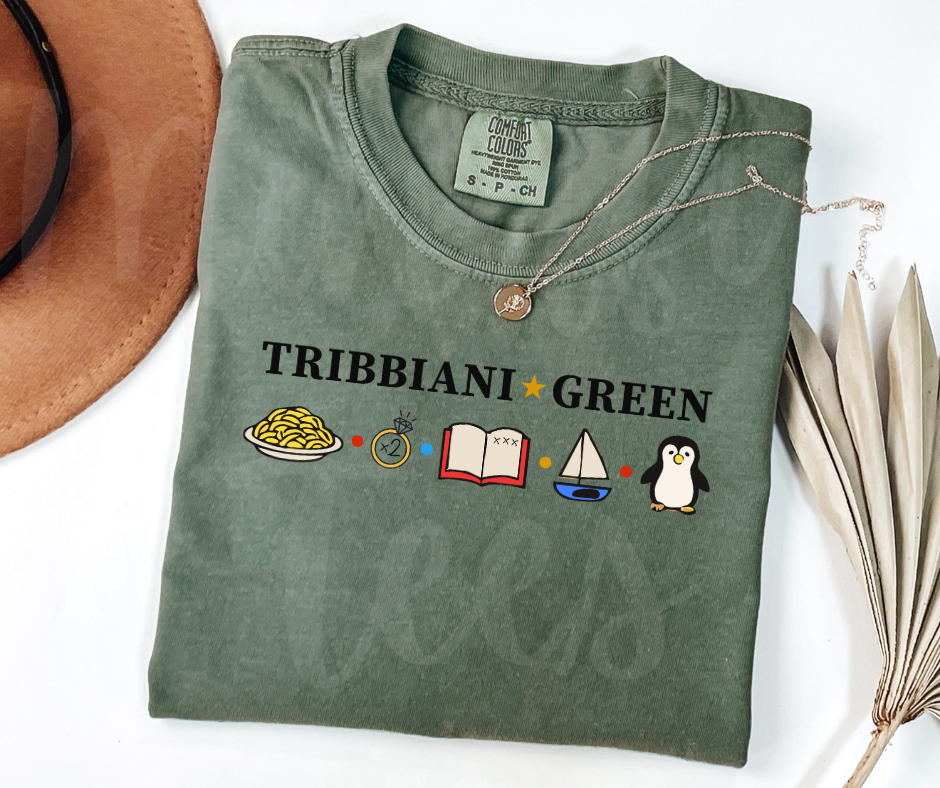"Tribbiani-Green" Sarcastic Design Friends Inspired Unisex heavyweight t-shirt
