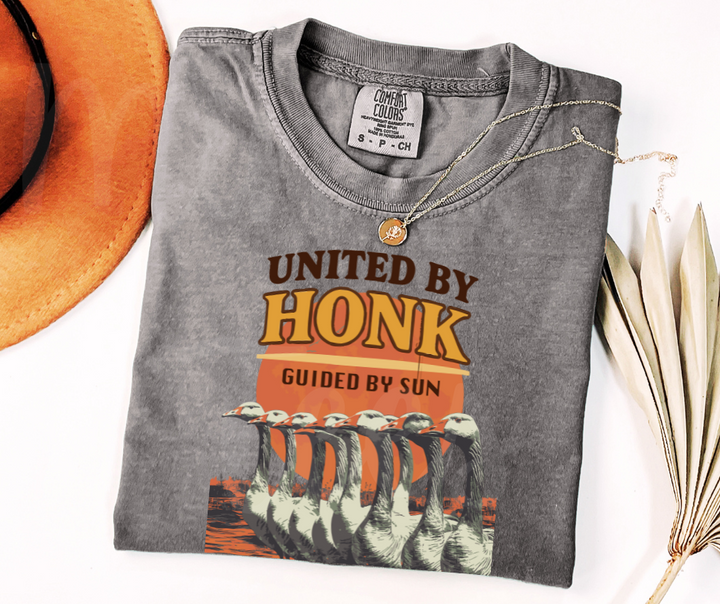 "United by Honk" Sarcastic Design Unisex heavyweight t-shirt