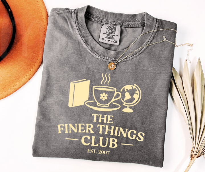 "The Finer Things Club" Sarcastic Design The Office Inspired Unisex heavyweight t-shirt
