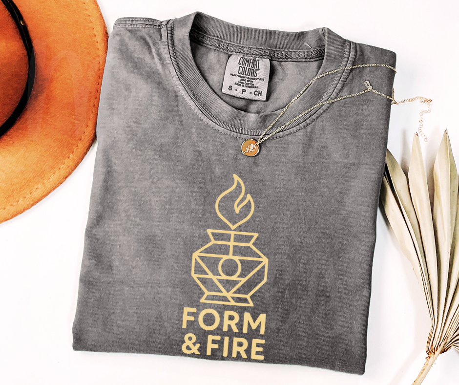 "Form & Fire" Funny Design Pottery Clay Hobby Inspired Unisex heavyweight t-shirt