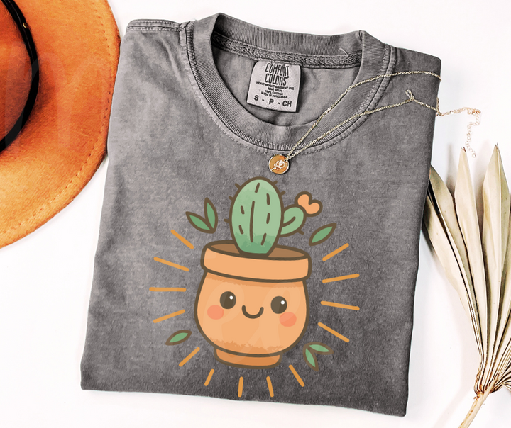 "Cute Cactus" Funny Design Pottery Clay Hobby Inspired Unisex heavyweight t-shirt