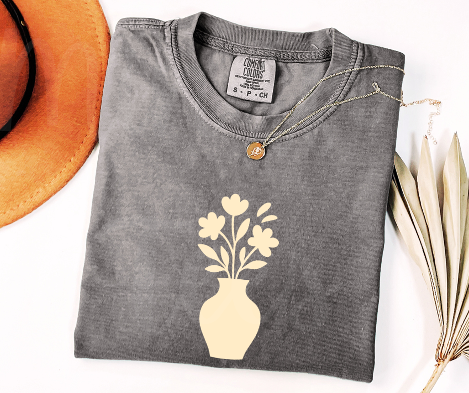 "Minimal Vase" Funny Design Pottery Clay Hobby Inspired Unisex heavyweight t-shirt