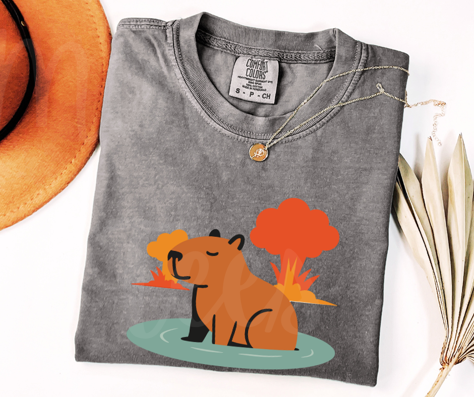 "Explosive Capybara" Sarcastic Design Unisex heavyweight t-shirt