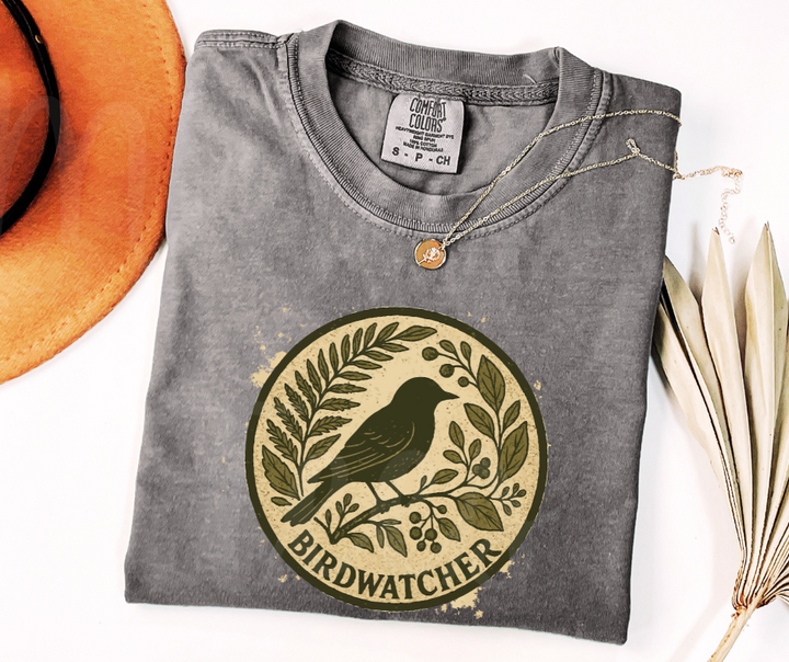 "Birdwatcher" Birdwatching Design Birds and Nature Inspired Unisex heavyweight t-shirt
