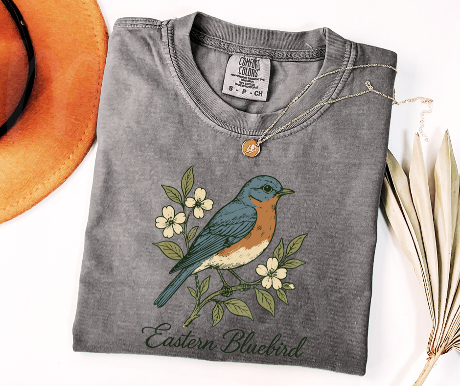 "Eastern Bluebird" Birdwatching Design Birds and Nature Inspired Unisex heavyweight t-shirt