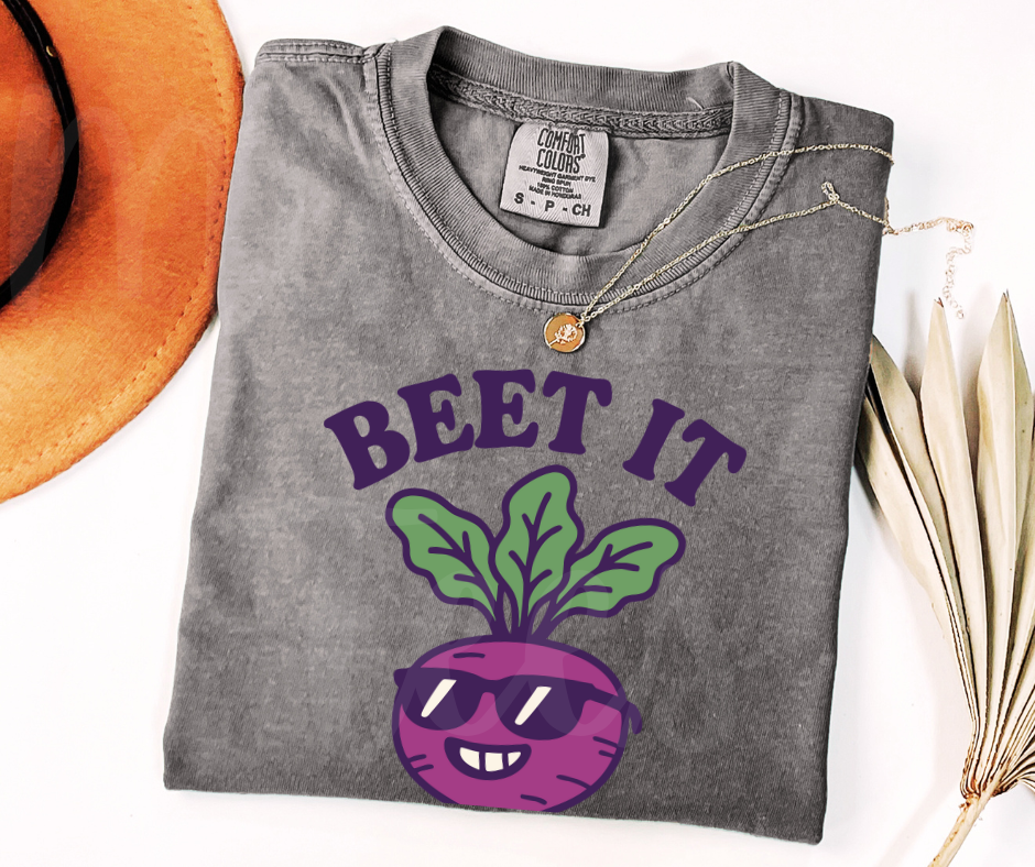"Beet It" Funny Plant Lover Tee Design Unisex heavyweight t-shirt