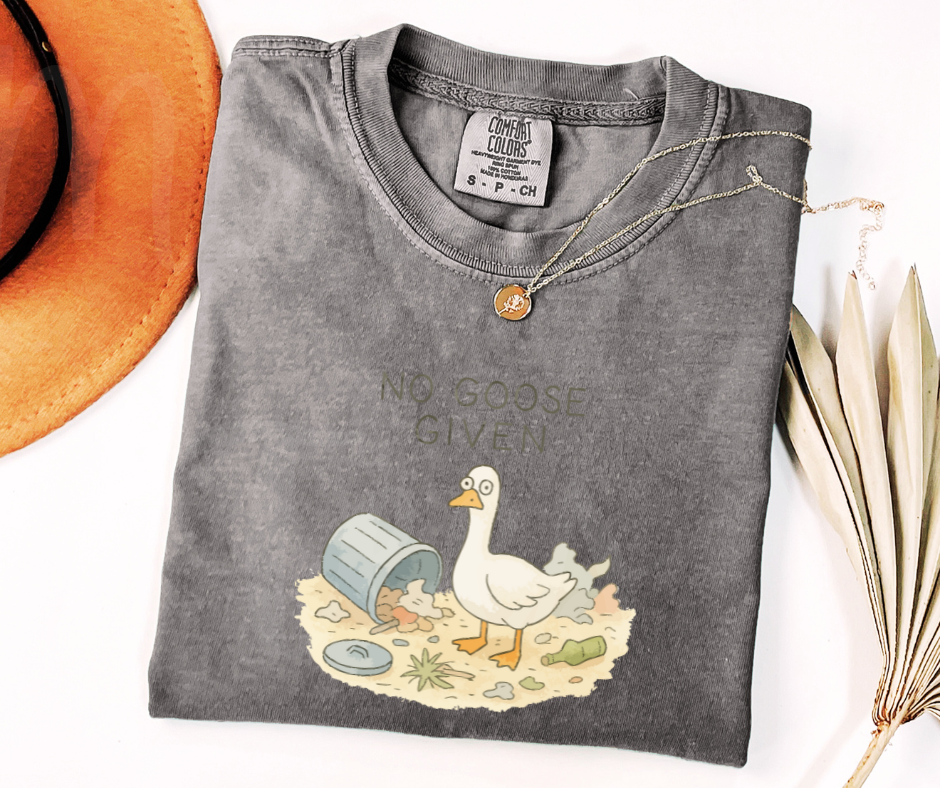 "No Goose Given" Sarcastic Design Unisex heavyweight t-shirt
