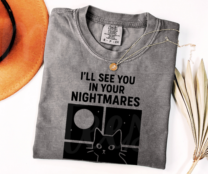 "I'll See You" Sarcastic Cat Design Unisex heavyweight t-shirt