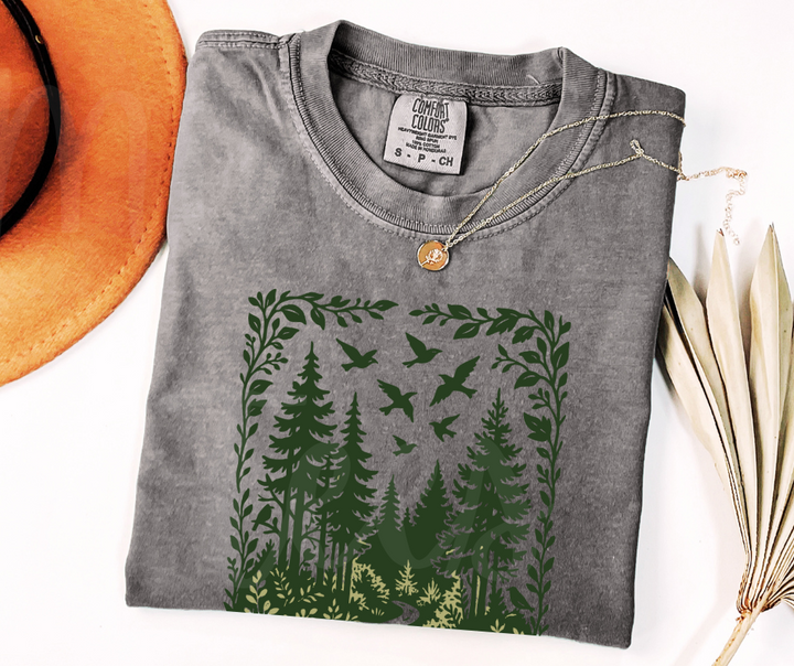 "The Path" Birdwatching Design Birds and Nature Inspired Unisex heavyweight t-shirt