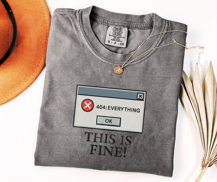 "This Is Fine" Sarcastic Design Unisex heavyweight t-shirt