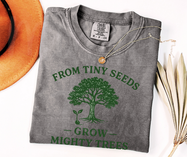 "From Tiny Seeds" Funny Plant Lover Tee Design Unisex heavyweight t-shirt