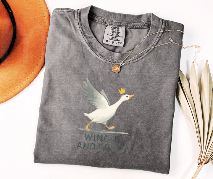 "Wing It" Sarcastic Design Unisex heavyweight t-shirt