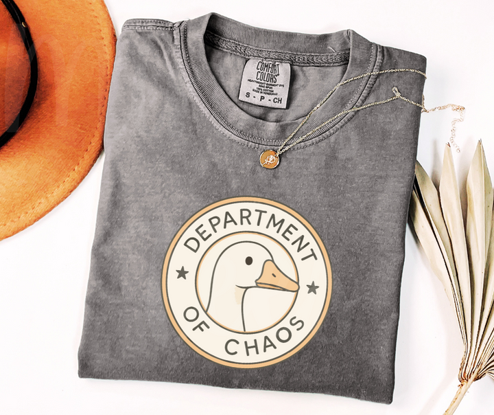 "Department of Chaos" Sarcastic Design Unisex heavyweight t-shirt