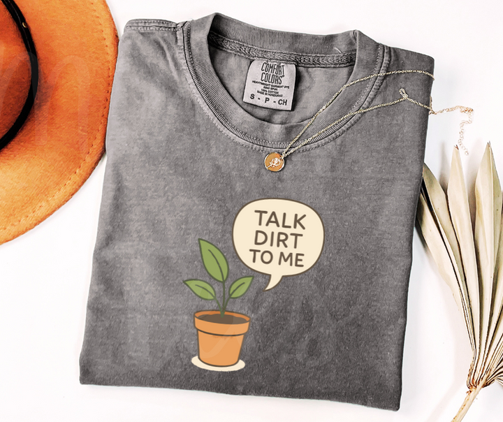 "Talk Dirt To Me" Funny Plant Lover Tee Design Unisex heavyweight t-shirt