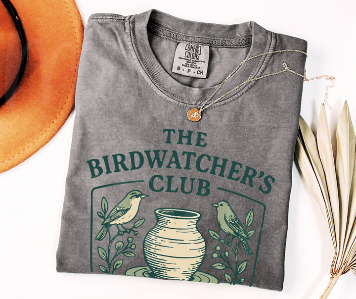 "The Birdwatcher's Club" Birdwatching Design Birds and Nature Inspired Unisex heavyweight t-shirt