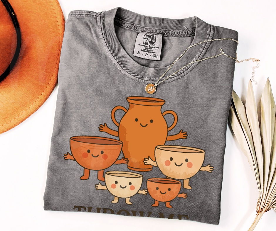 "Throw Me A Hug" Funny Design Pottery Clay Hobby Inspired Unisex heavyweight t-shirt