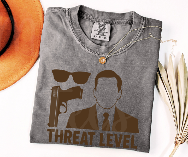 "Threat Level Midnight" Sarcastic Design The Office Inspired Unisex heavyweight t-shirt