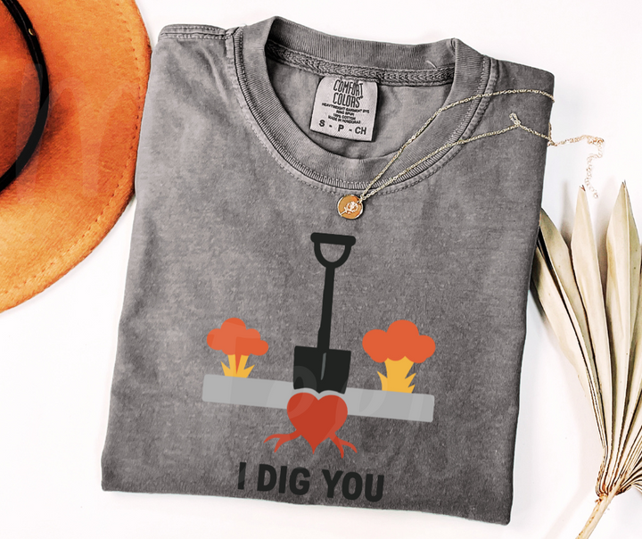 "I Dig You" Funny Plant Lover Tee Design Unisex heavyweight t-shirt