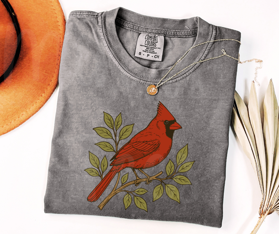 "Northern Cardinal" Birdwatching Design Birds and Nature Inspired Unisex heavyweight t-shirt