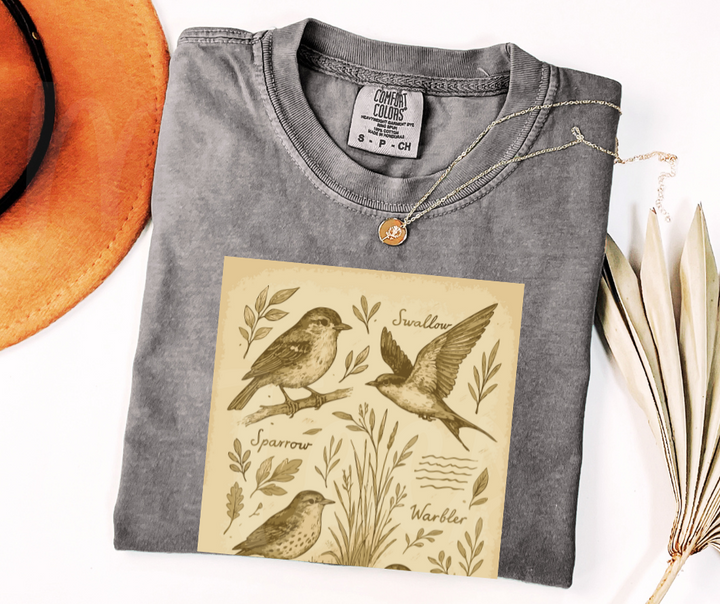 "Birdwatching Notebook" Birdwatching Design Birds and Nature Inspired Unisex heavyweight t-shirt