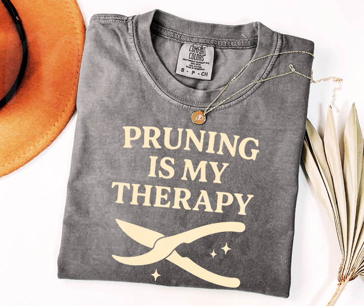 "Pruning Is My Therapy" Funny Plant Lover Tee Design Unisex heavyweight t-shirt