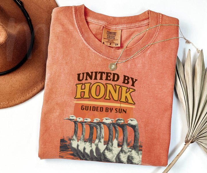 "United by Honk" Sarcastic Design Unisex heavyweight t-shirt